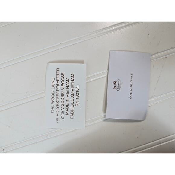 Coach F24665 Stripe North South Beige Wool Blend Tote - Picture 11 of 15